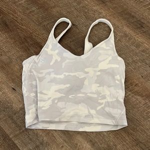 White camo align tank